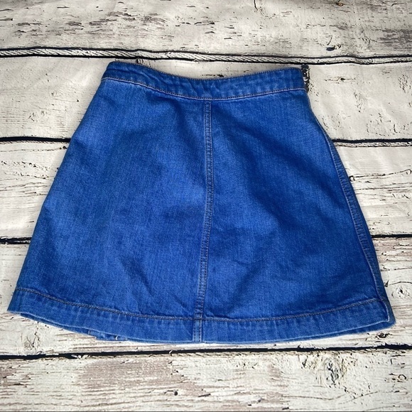 Topshop Moto Denim Button Down Skirt Size 25 - Picture 2 of 7